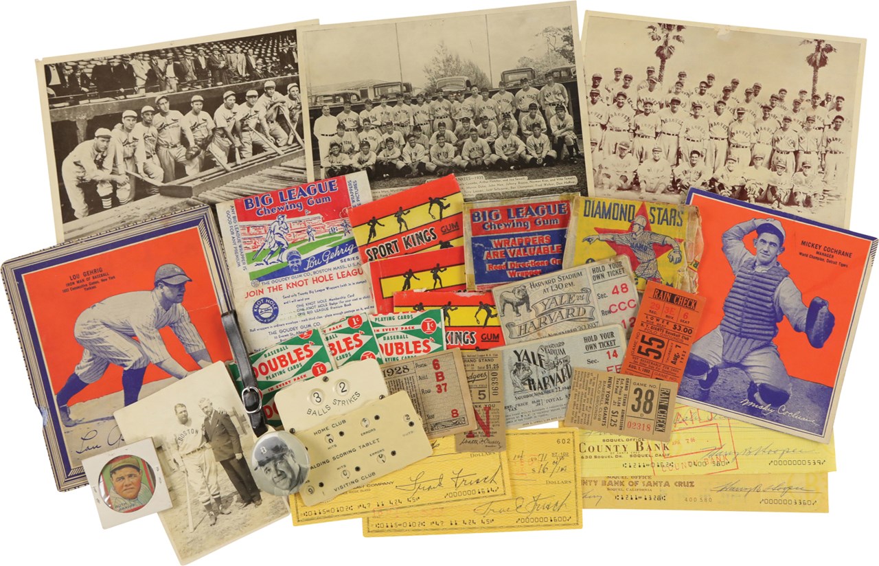 Baseball Autographs - Large Multi-Sport Collection w/Autographs, Vintage Cards, Tickets & More (100+)