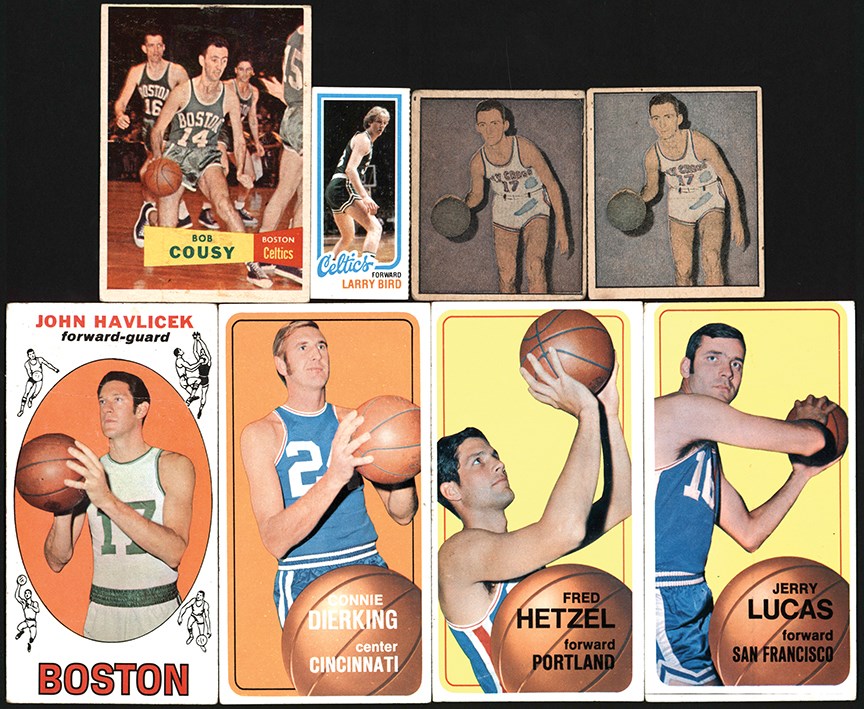 Basketball Cards - 1951-1980 Basketball Card Collection w/Two Bob Cousy Rookies (8)