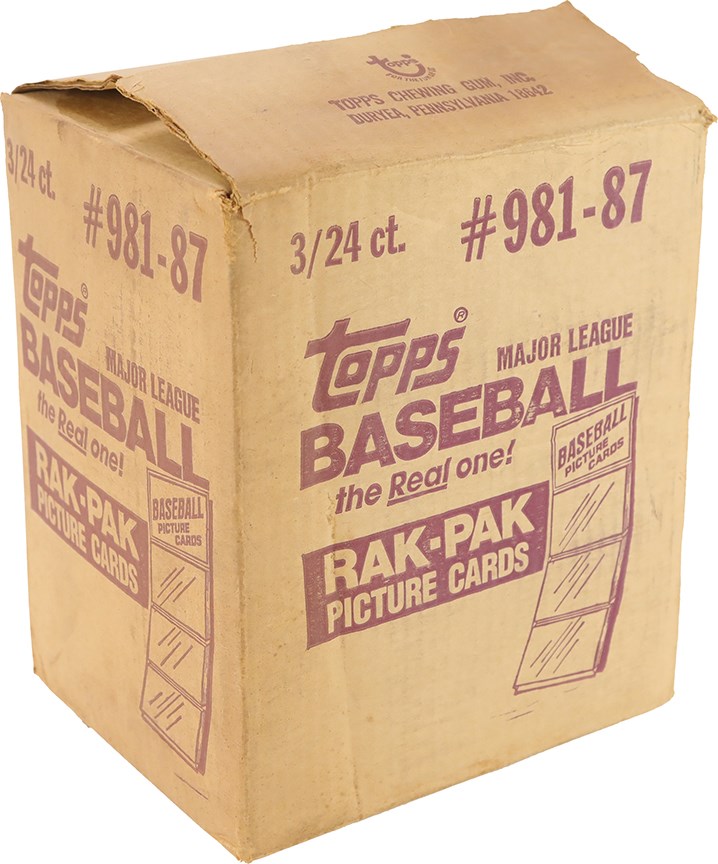 Baseball and Trading Cards - 1987 Topps Baseball Rack Case w/3 Unopened Boxes