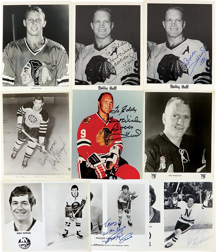 1960s-70s NHL Hockey Signed Photos w/Hall of Famers (29)