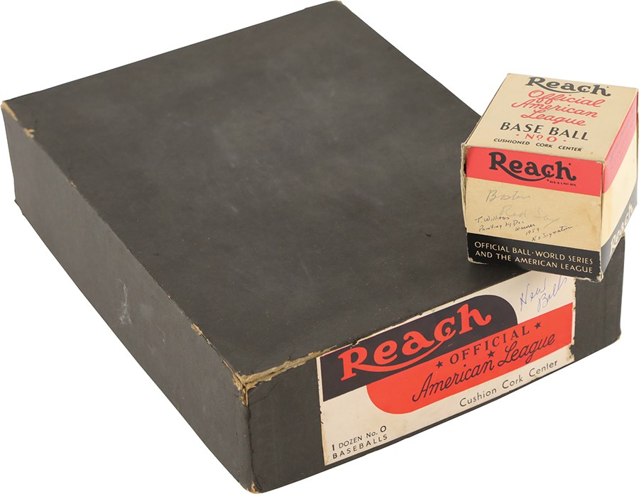 - 1940s Reach Official American League Baseballs Display Box