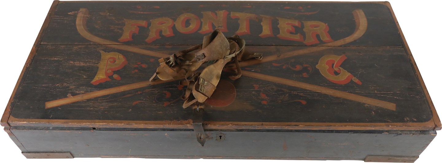 - Great 1884 Frontier Polo Club Paint Decorated Equipment Trunk