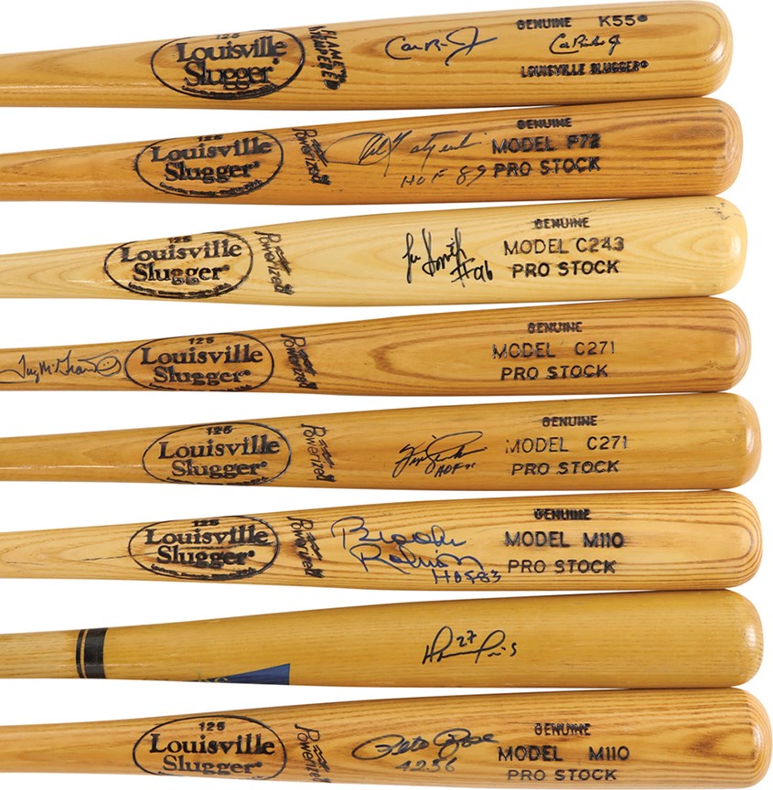 HOFers & Stars Game Issued & Signed Bat Collection (17)