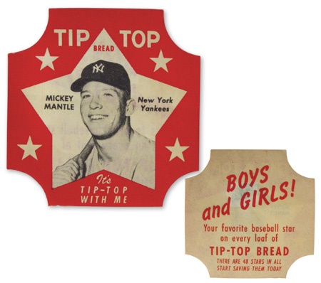 Baseball and Trading Cards - 1952 Tip Top Bread Mickey Mantle