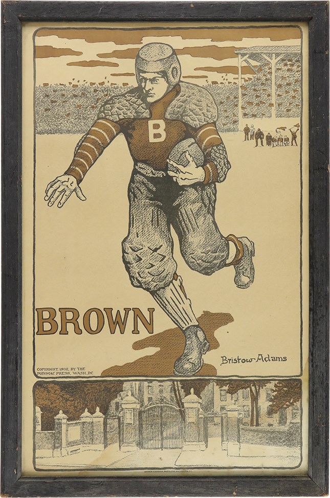 Football - 1902 Brown University Football Poster by Bristow Adams
