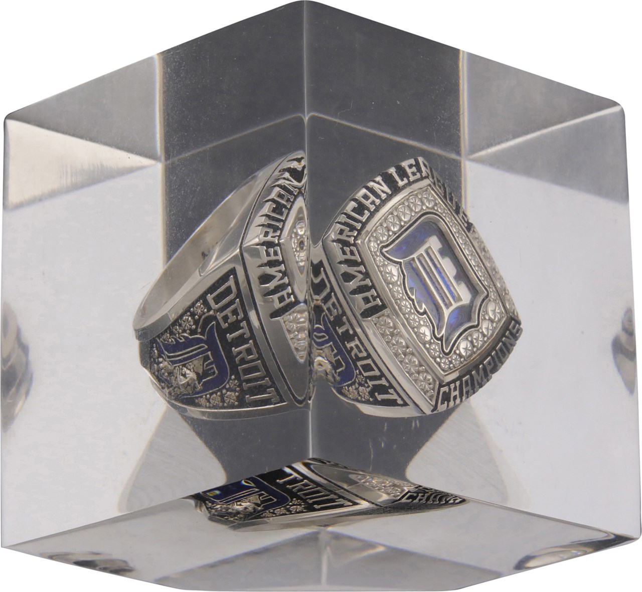 Ty Cobb and Detroit Tigers - 2006 Detroit Tigers American League Championship Ring in Lucite