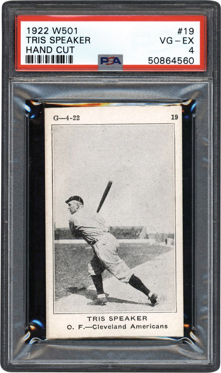 Baseball and Trading Cards - 1922 W501 #19 Tris Speaker PSA VG-EX 4 (1 of 2 Known Examples)