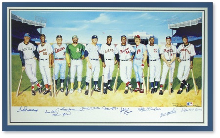Baseball Autographs - Ron Lewis 500 Homerun Autographed Lithograph (26x41”)