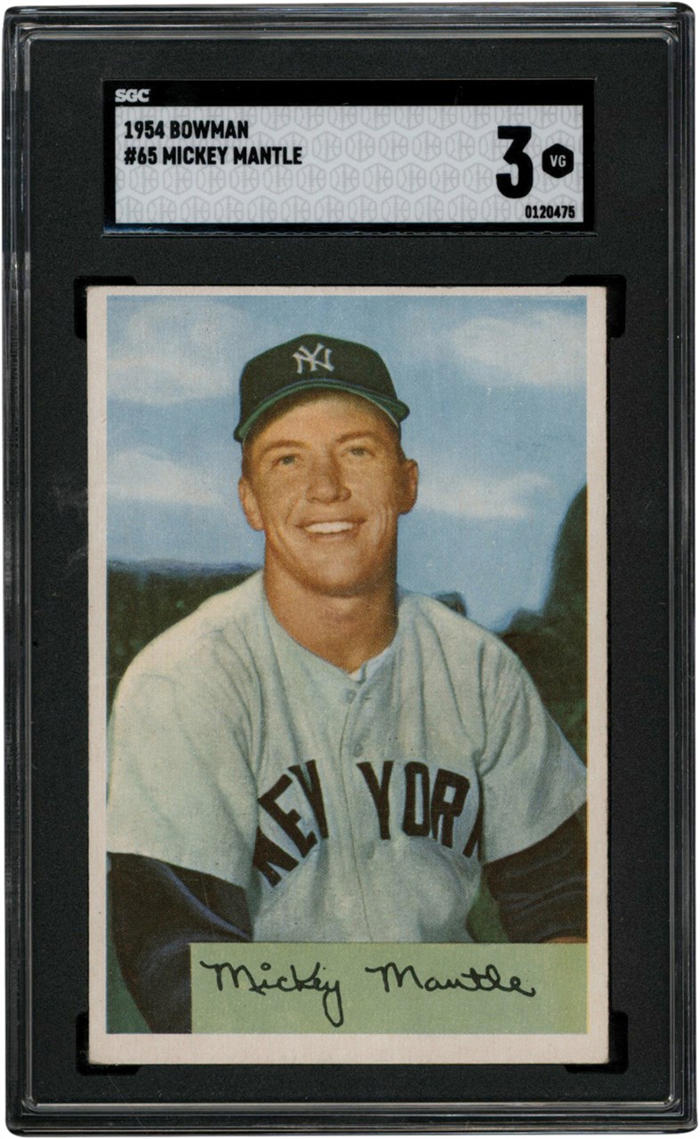 - 1953 &1954 Bowman Baseball Collection (113) w/Mickey Mantle SGC VG 3
