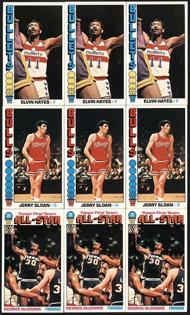 Basketball Cards - 1976-1977 Topps Basketball High Grade Hall of Fame Hoard (121)