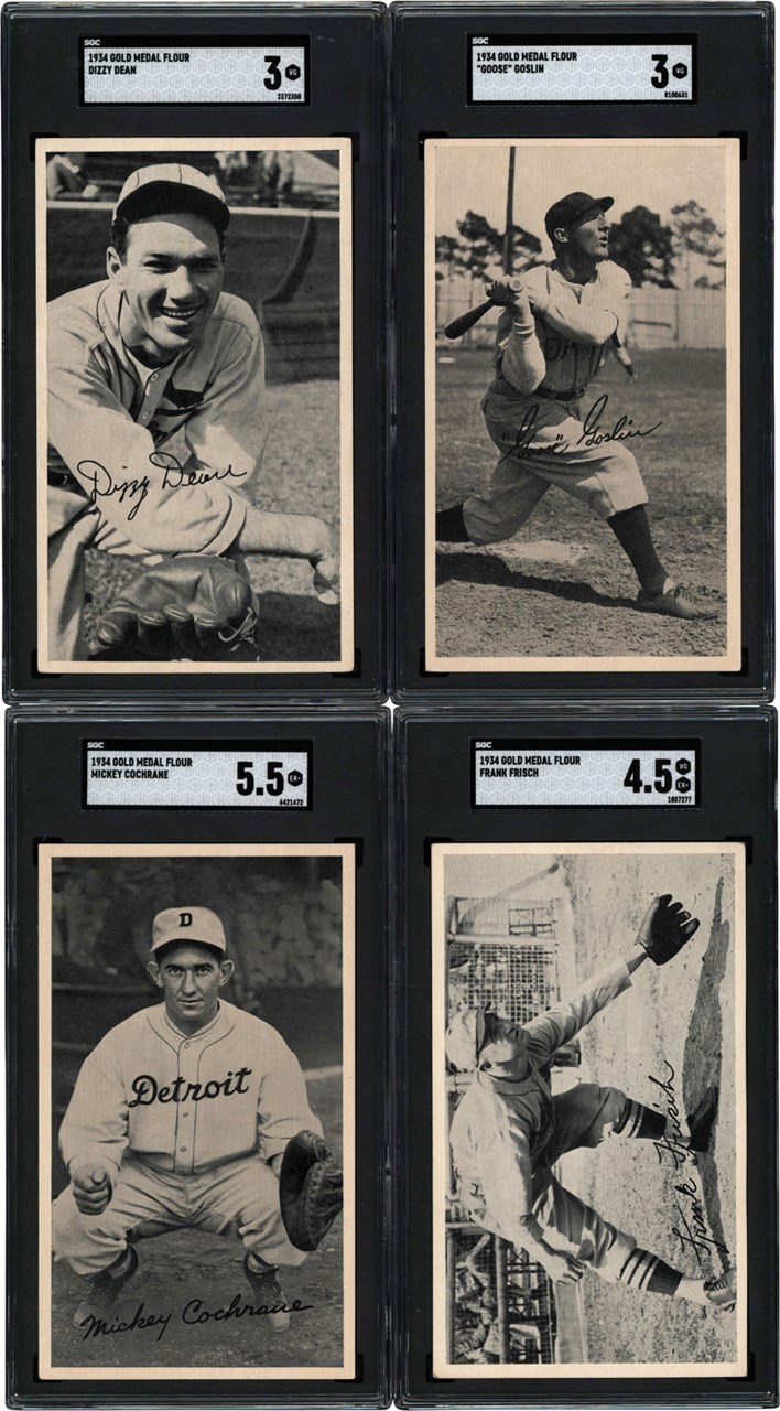 Baseball and Trading Cards - 1934 R313A Gold Medal Flour SGC Graded Complete Set (12) Plus Original Mailing Envelope
