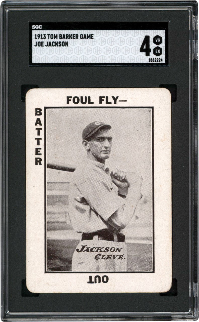 Baseball and Trading Cards - 1913 Tom Barker Game Joe Jackson SGC VG-EX 4