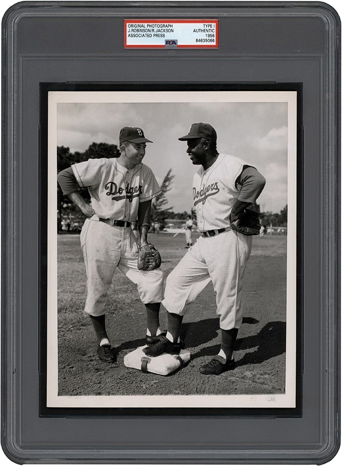 Vintage Sports Photographs - 1956 Jackie Robinson Original Photograph (PSA Type I)