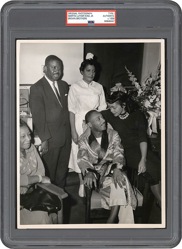 The Brown Brothers Photograph Collection - 1958 Martin Luther King and Wife Photograph (PSA Type I)
