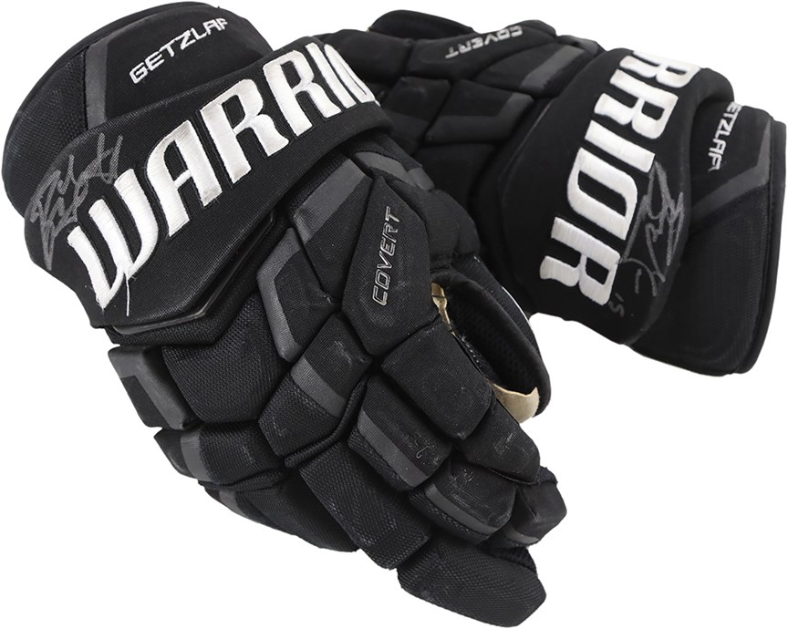 - 2016-17 Ryan Getzlaf Anaheim Ducks Game Worn Hockey Gloves