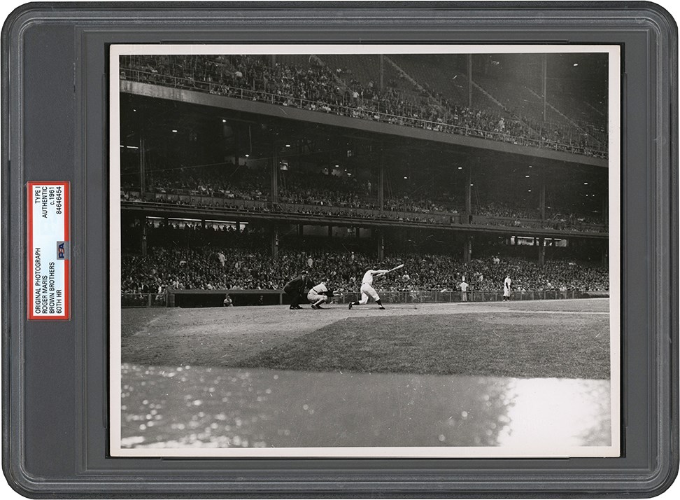 The Brown Brothers Photograph Collection - Circa 1961 Roger Maris 60th Home Run Photograph (PSA Type I)