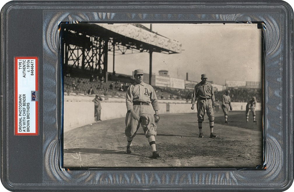 The Brown Brothers Photograph Collection - 1910s Chief Bender World Series Photograph (PSA Type I)