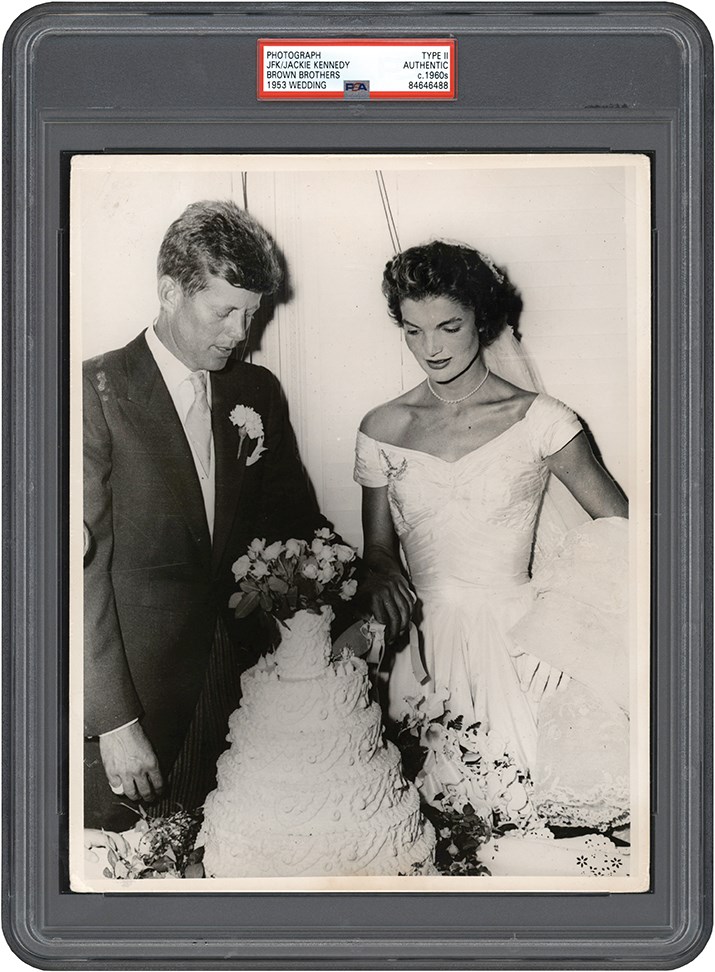 The Brown Brothers Photograph Collection - John and Jacqueline Kennedy Wedding Photograph (PSA Type II)