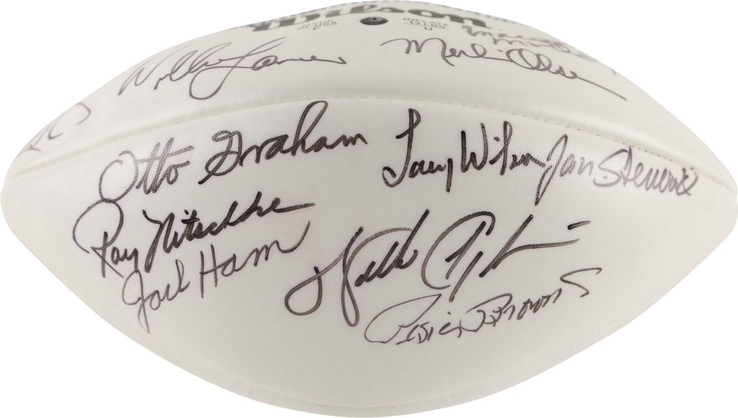Hall of Famers Signed Football w/Walter Payton