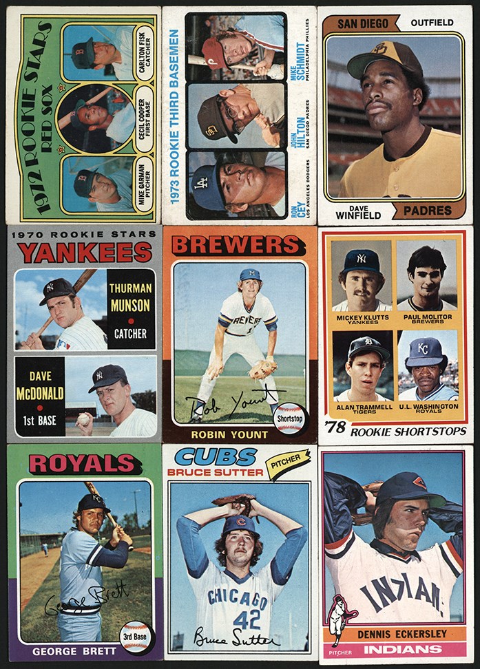 Baseball and Trading Cards - 1970-1979 Topps Baseball Complete Set Run (10)