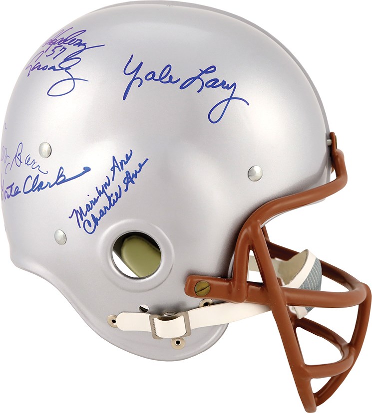 Detroit Lions Vintage Stars Signed Helmet w/Hopalong Cassidy
