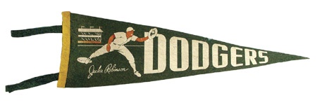 Jackie Robinson Brooklyn Dodgers Pennant