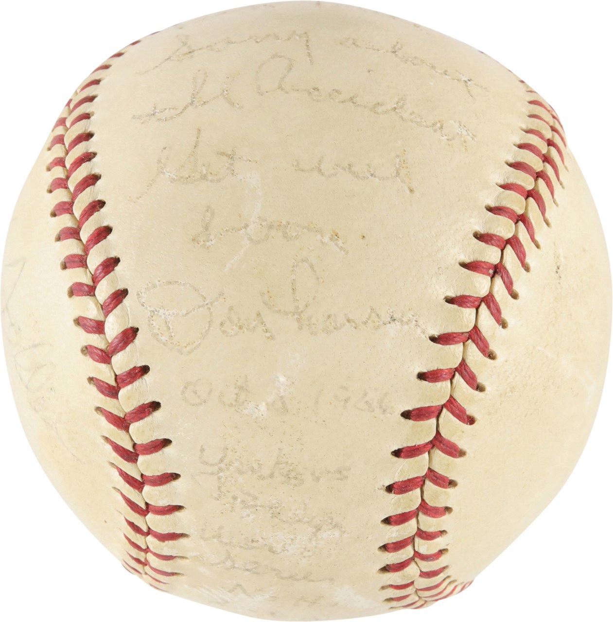 - 1956 Don Larsen World Series Perfect Game Used Baseball w/Great Provenance (PSA)