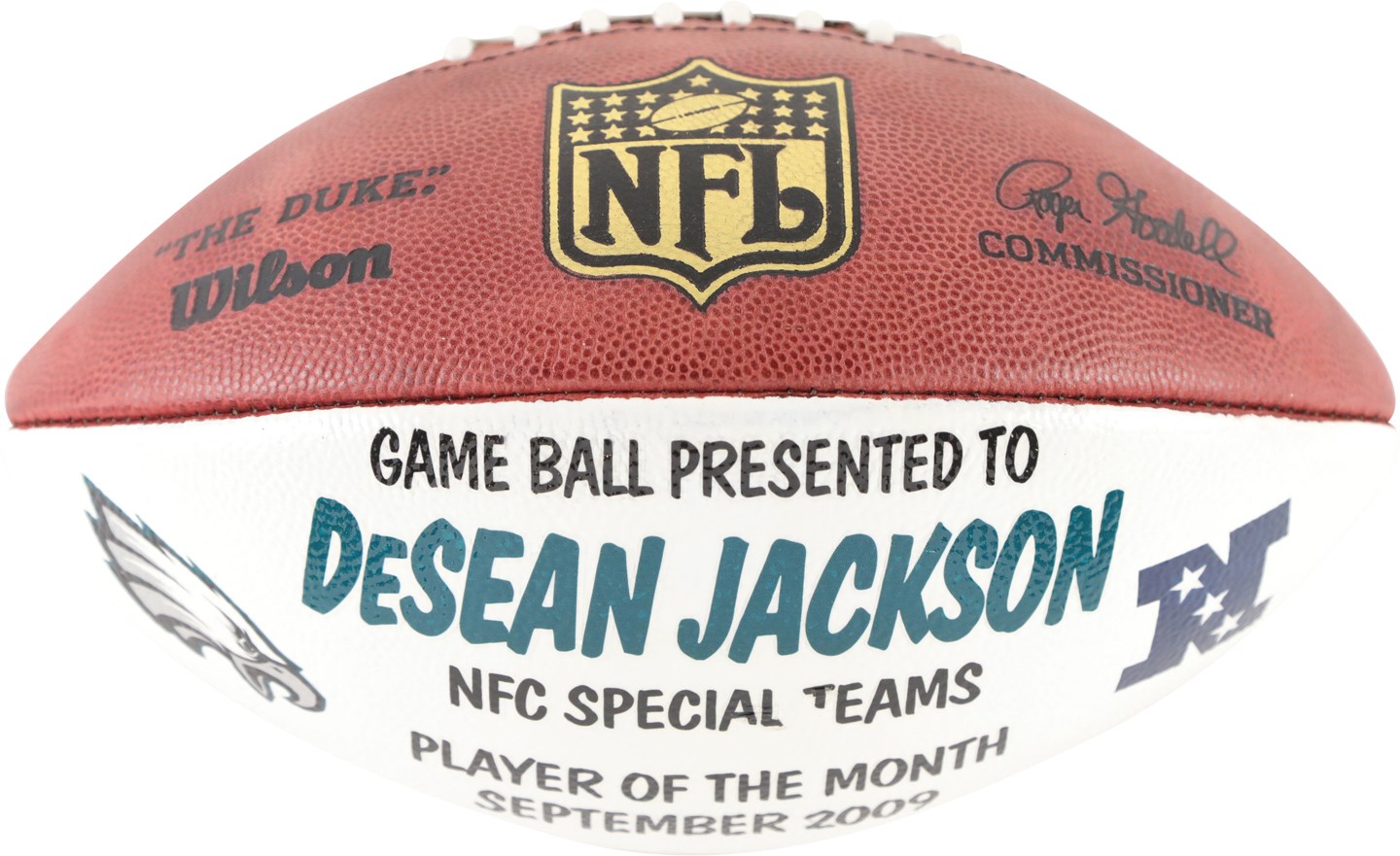 - September 2009 DeSean Jackson NFC Special Teams Player of the Month Presentation Football