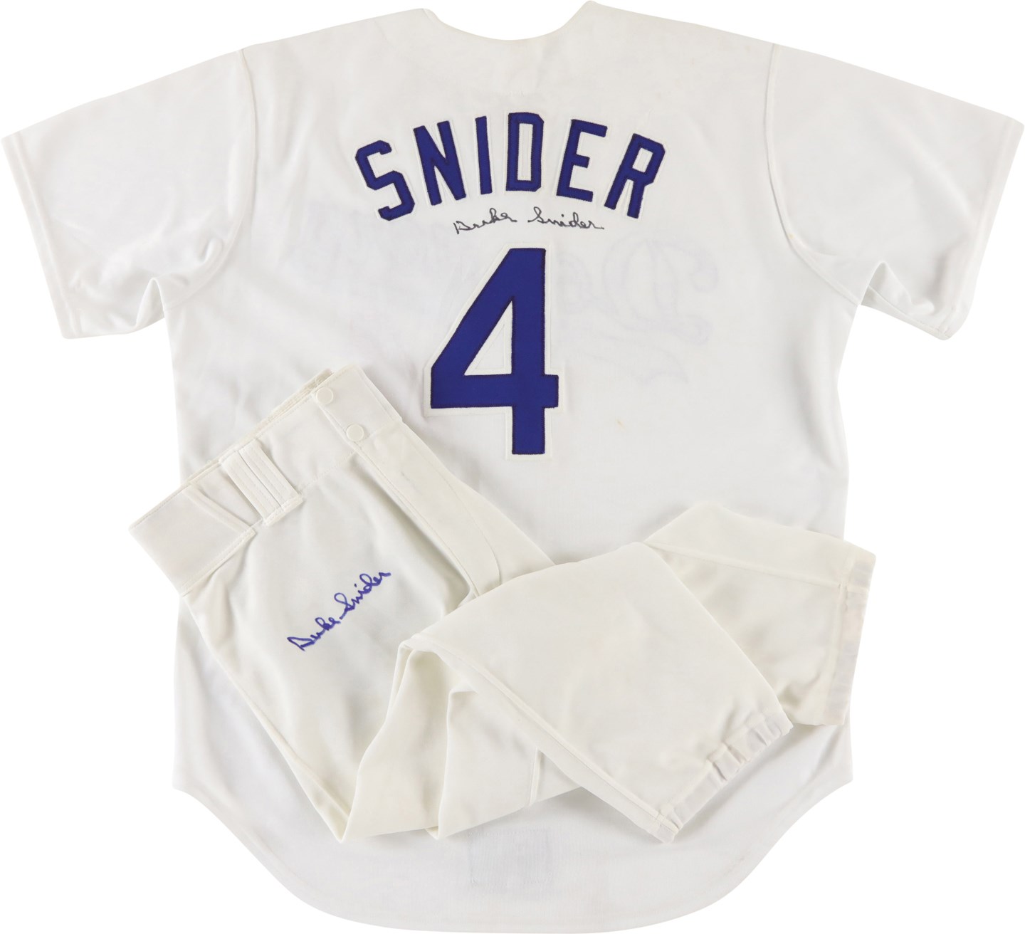 Baseball Equipment - Early 1990s Duke Snider Los Angeles Dodgers Old Timers Game Worn Uniform