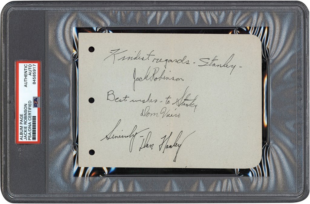 Jackie Robinson & Brooklyn Dodgers - Circa 1938-39 Jackie Robinson Signature - One of the Earliest Known to Exist! (PSA)
