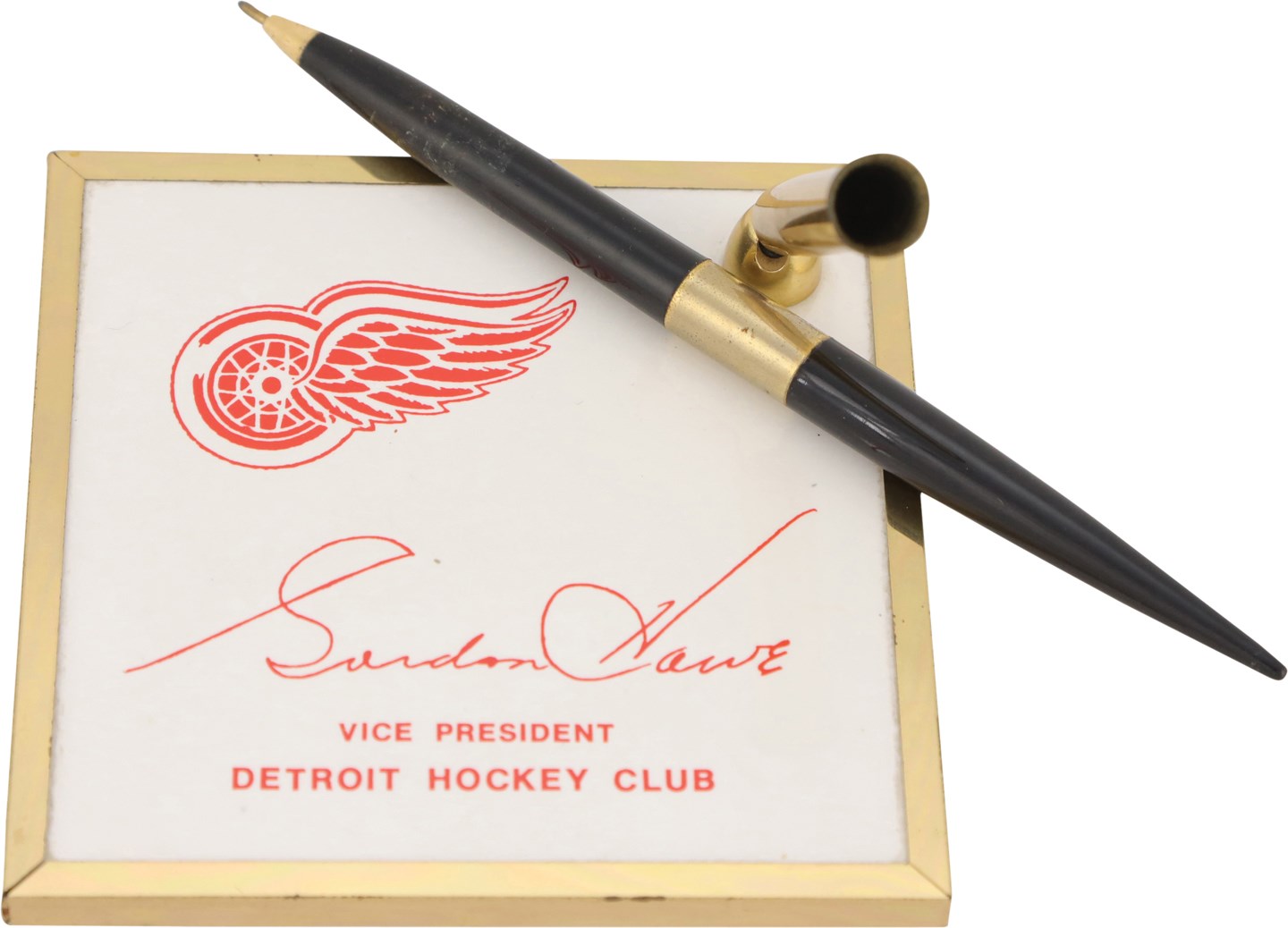 - Gordie Howe Detroit Red Wings Vice President Desk Pen Set