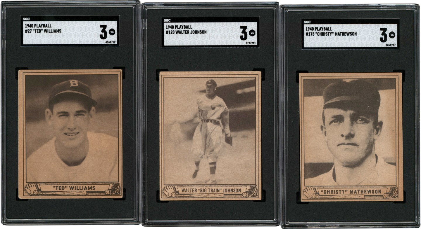 1940 Play Ball Collection (58) w/Ted Williams SGC VG 3