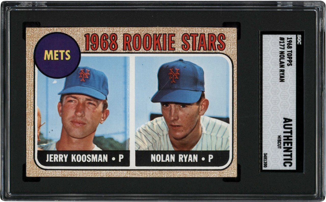 Baseball and Trading Cards - 1968 Topps #177 Nolan Ryan Rookie Card SGC Authentic