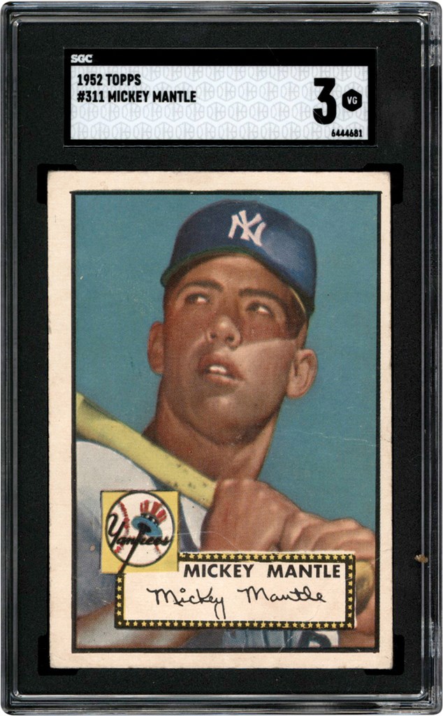Baseball and Trading Cards - 1952 Topps #311 Mickey Mantle SGC VG 3