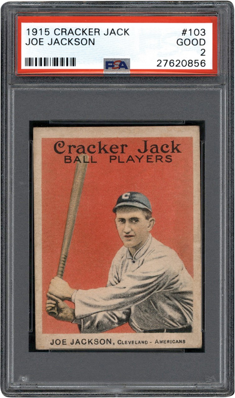 Baseball and Trading Cards - 1915 Cracker Jack #103 Joe Jackson PSA GD 2
