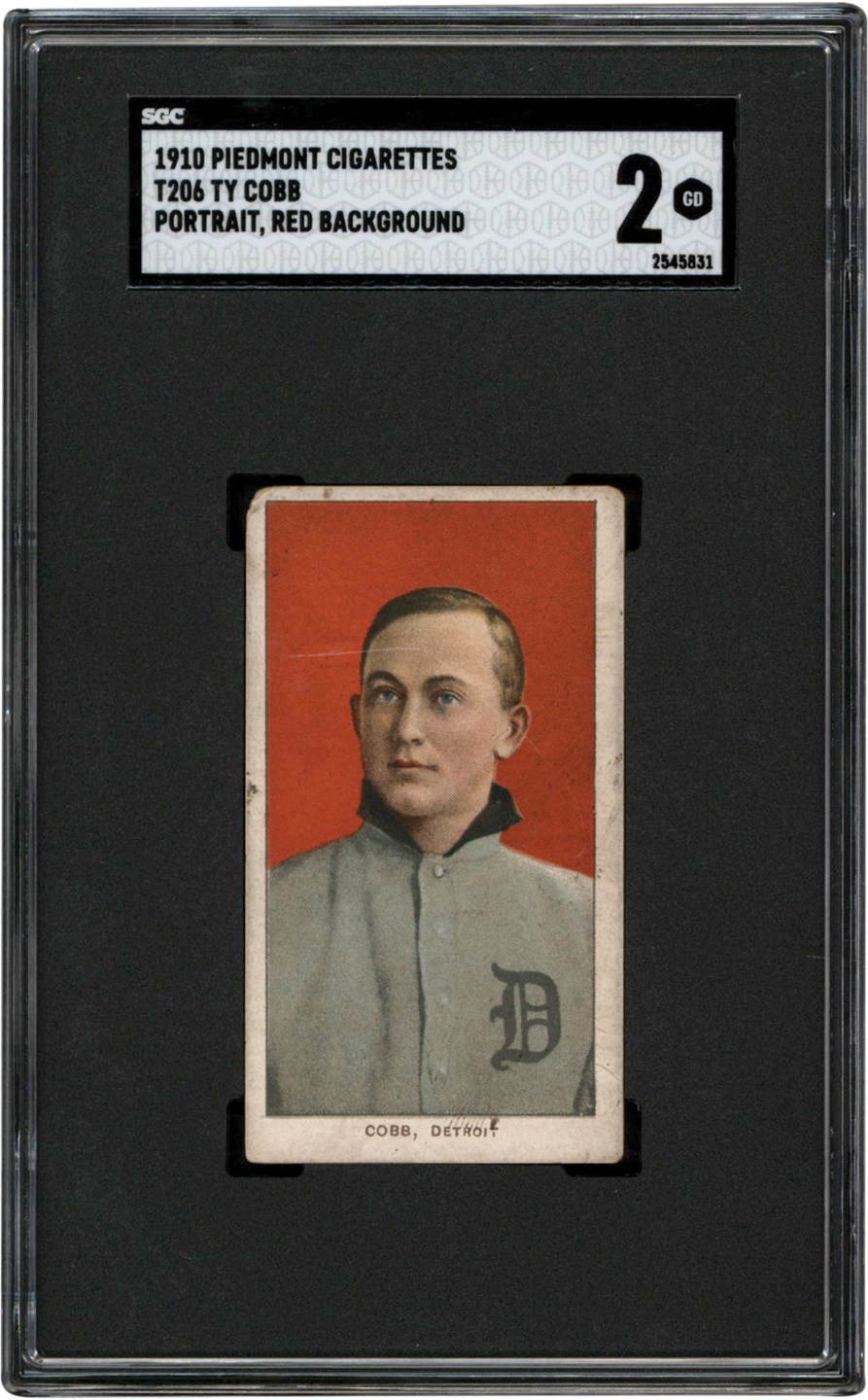 Baseball and Trading Cards - 1909-11 T206 Ty Cobb Red Portrait SGC GD 2