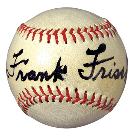 Frank Frisch Single Signed Baseball