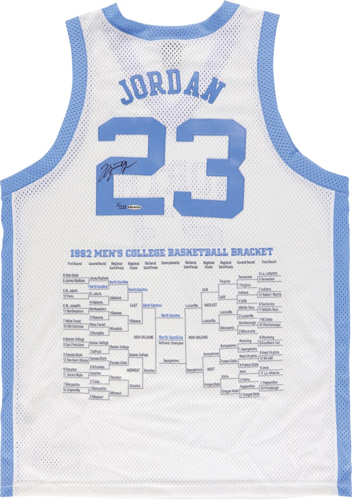Basketball - Michael Jordan Signed UNC Tar Heels 1982 Championship Jersey LE 2/223 (UDA)