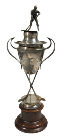 Hockey Memorabilia - 1920’s Figural Hockey Trophy (22”)