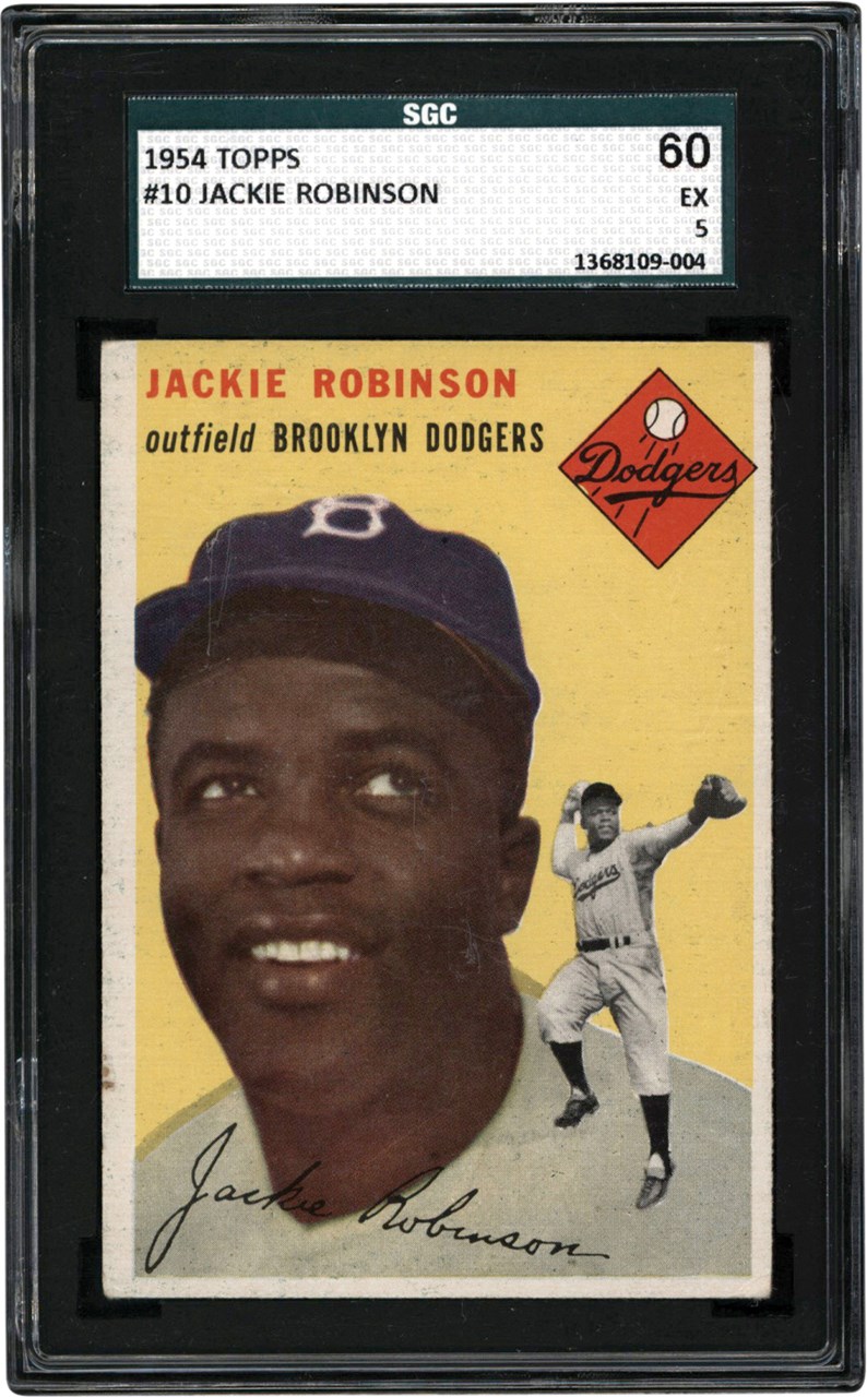 Baseball and Trading Cards - 1954 Topps #10 Jackie Robinson SGC EX 5
