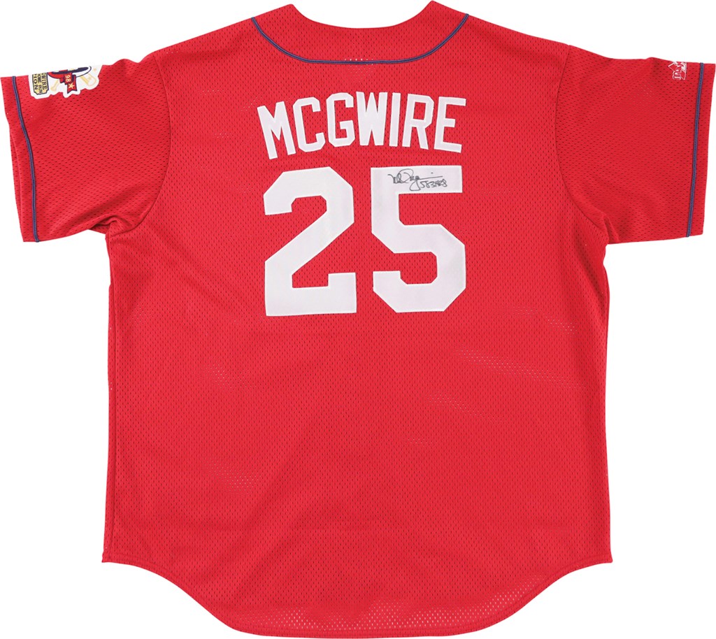 - 1998 Mark McGwire Signed Hand-Painted Jersey
