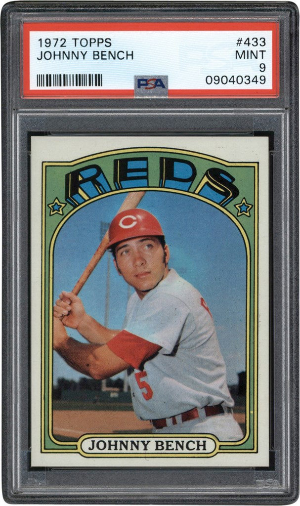 Baseball and Trading Cards - 1972 Topps #433 Johnny Bench PSA MINT 9