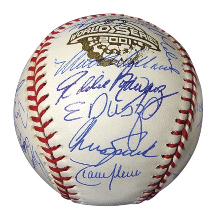 Autographed Baseballs - 2001 Diamondbacks World Series Signed Baseball