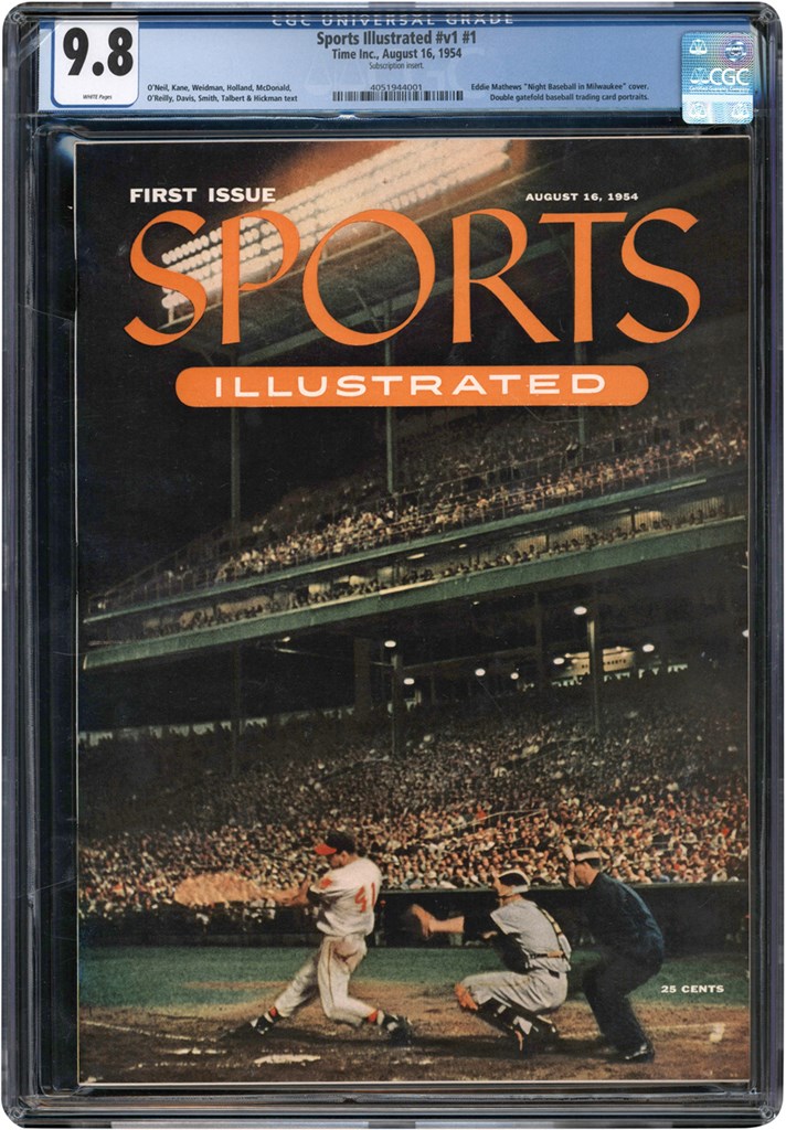 - 1954 First Issue of Sports Illustrated CGC 9.8 (Highest Graded)