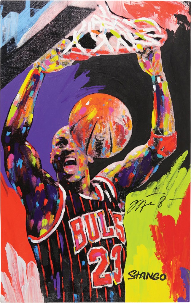 - Michael Jordan Signed Original Oil Painting by John Stango (UDA)