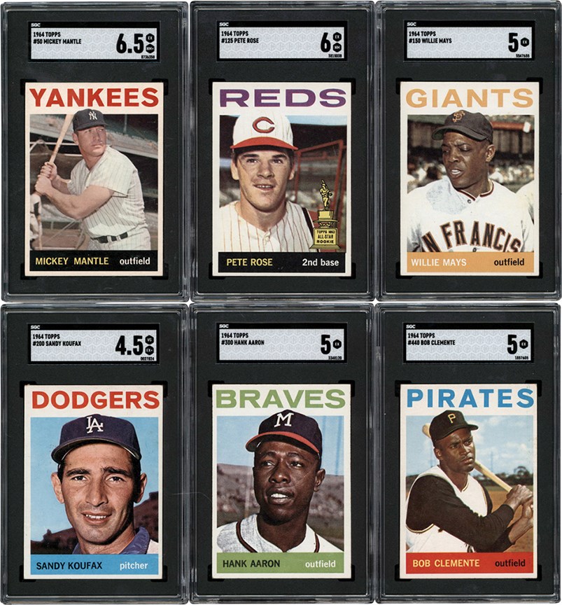 Baseball and Trading Cards - 1964 Topps Baseball Complete Set (587) w/Mickey Mantle SGC 6.5