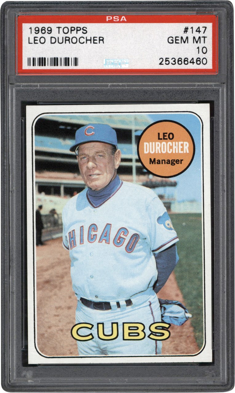 Baseball and Trading Cards - 1969 Topps #147 Leo Durocher PSA GEM MINT 10