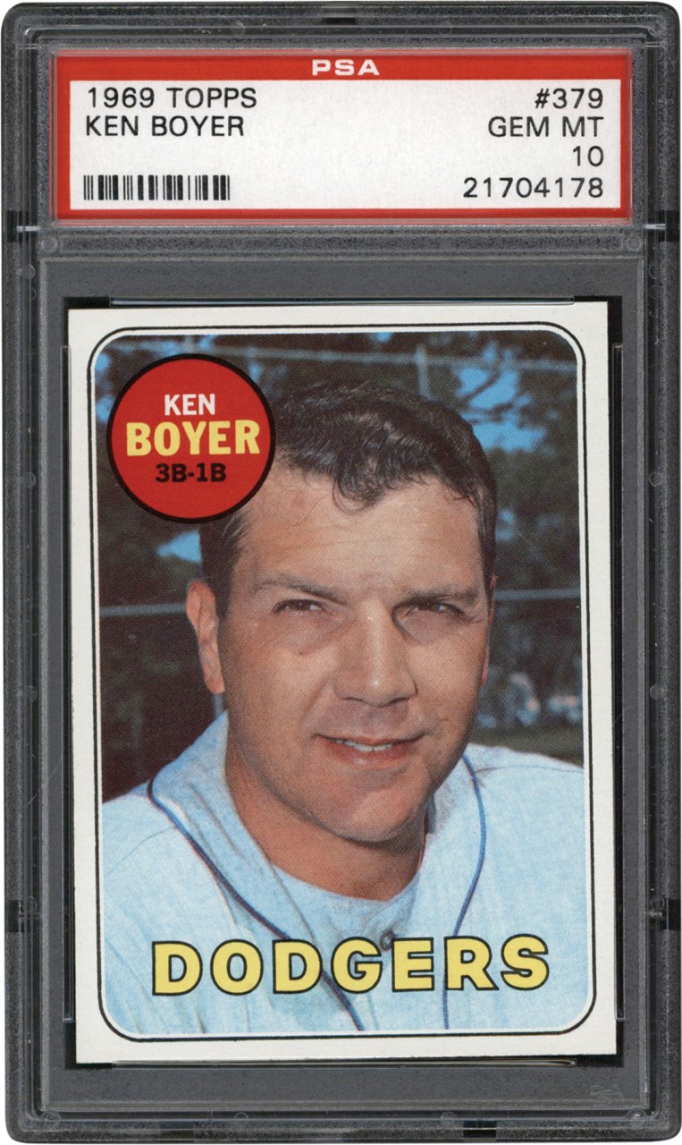 Baseball and Trading Cards - 1969 Topps #379 Ken Boyer PSA GEM MINT 10