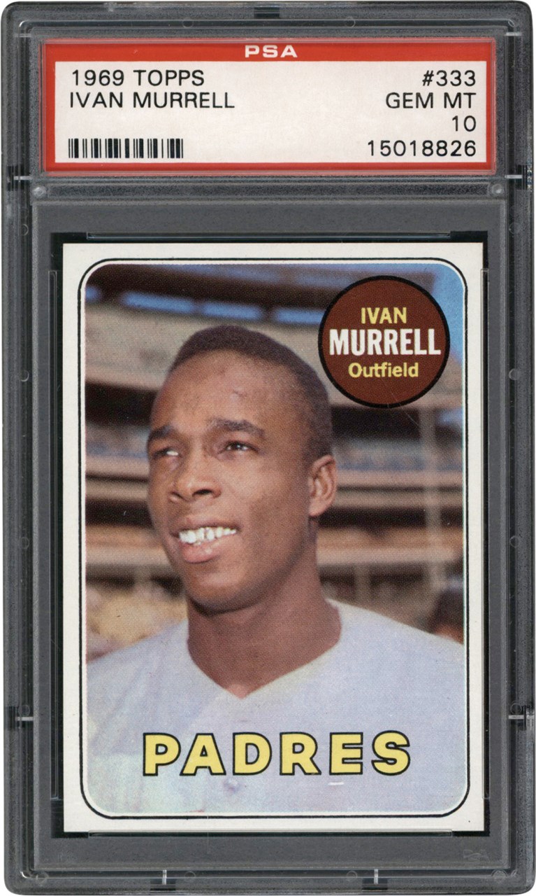 Baseball and Trading Cards - 1969 Topps #333 Ivan Murrell PSA GEM MINT 10 (Pop 1 of 3)