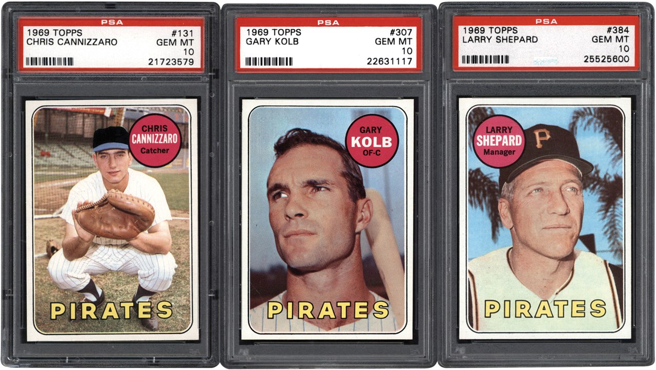 Baseball and Trading Cards - 1969 Topps Pittsburgh Pirates PSA GEM MINT 10 Trio (3)